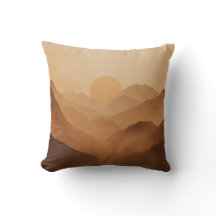 Coussin Couches de montagne du coucher du soleil