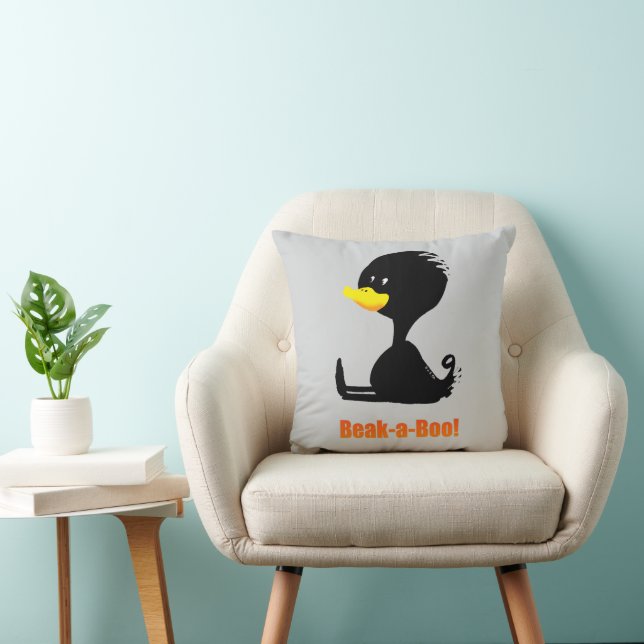 Coussin Coucou ! Canard de dessin animé mignon avec un jeu (Chaise)