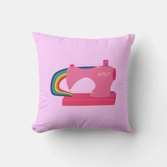 Coussin Coudre des arcs-en-ciel (Recto)