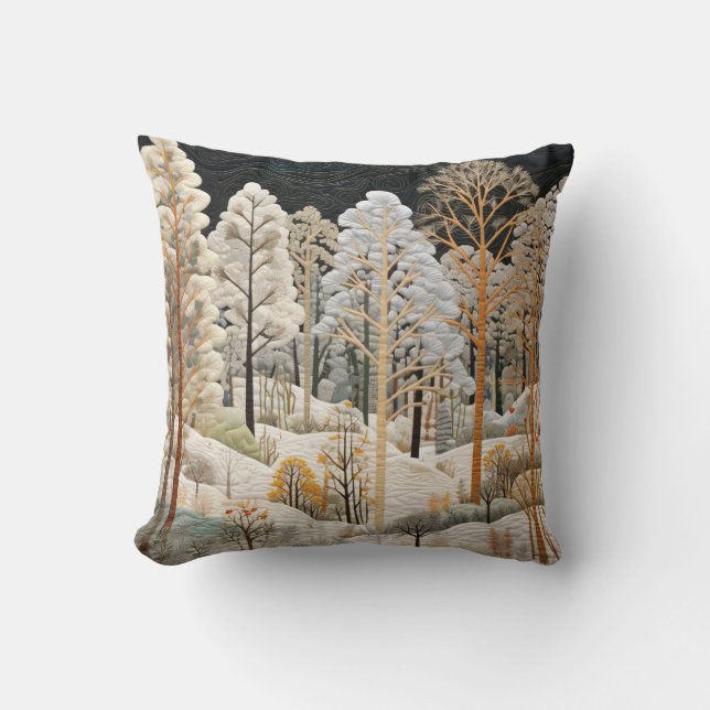 Coussin Couette à jet d'oreiller hivernale (Recto)