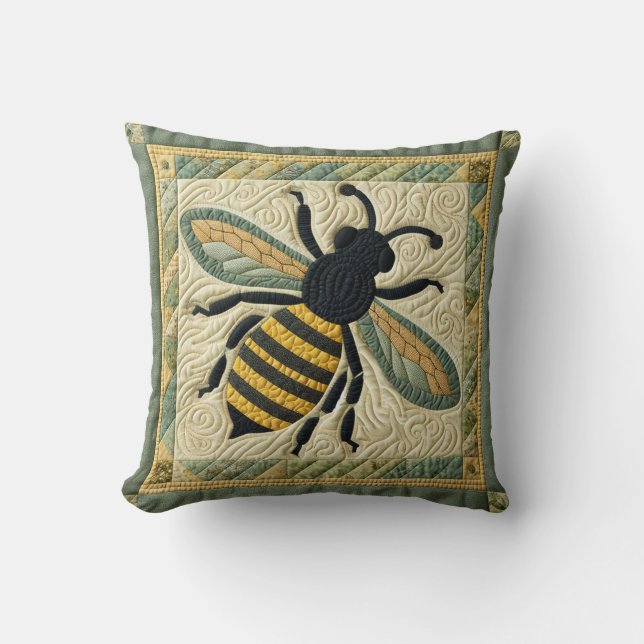 Coussin Couette Faux Honeybee Deux (Recto)