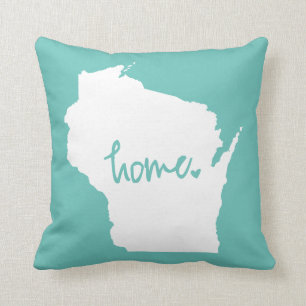 Coussin Couleur à la maison de coutume du Wisconsin