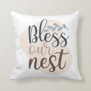 Coussin Couleur Abstraite Editable Bless Notre Typographie