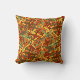 Coussin Couleur automne amusant avec étoiles