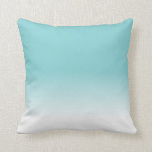Coussin Couleur bleu Aqua de 2021 Ombre populaire