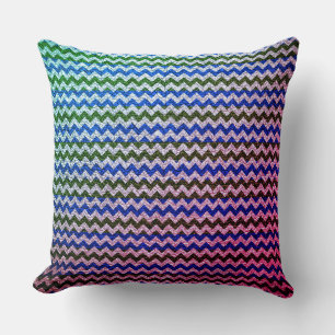 Coussin Couleur Chevron Stripes Cuir Look #76