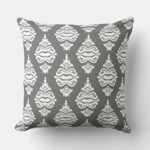 Coussin Couleur crème et gris Damask Canapé Cushion