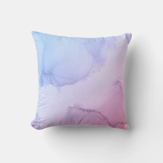 Coussin Couleur d'aquarelle violet rose pastel