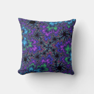 Coussin Couleur d'aquarelle violette personnalisée Échelle