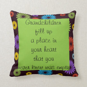 Coussin Couleur de citation grand-parent Floral sur Coussi