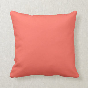 Coussin Couleur de corail solide vibrante