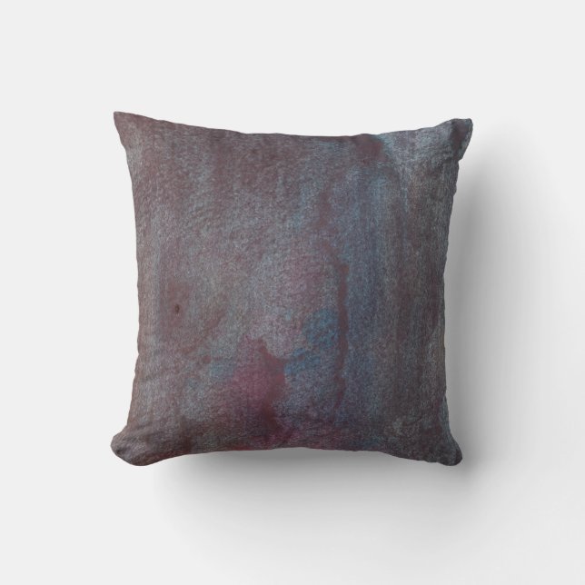 Coussin couleur de l'eau peinte abstraite (Recto)