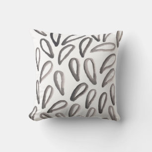 Coussin couleur de l'eau peinte abstraite