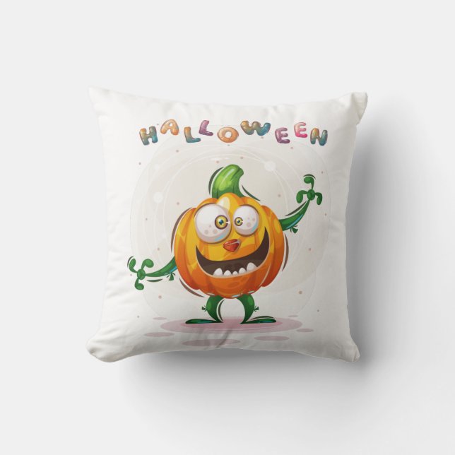 Coussin Couleur de l'Halloween Éffrayant (Recto)
