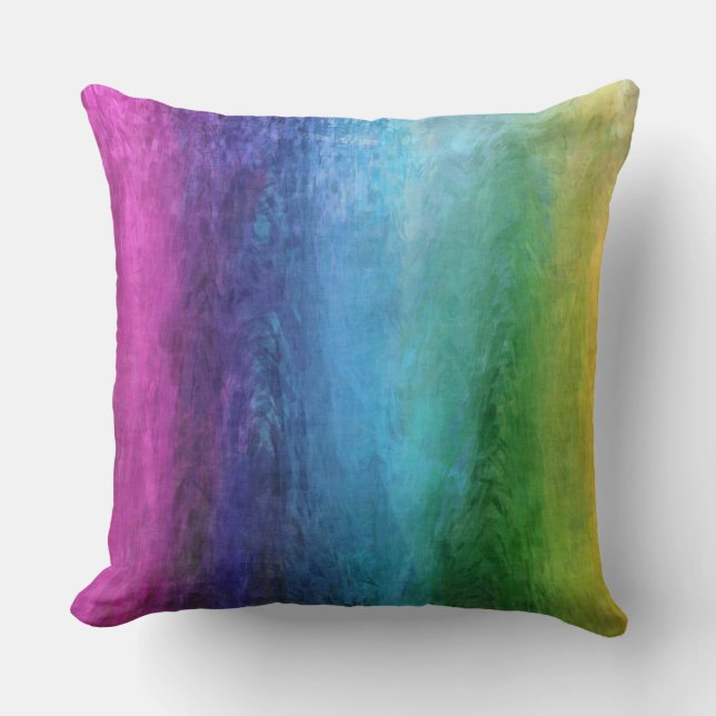 Coussin Couleur de l'oreiller à lancer arc-en-ciel peint (Recto)