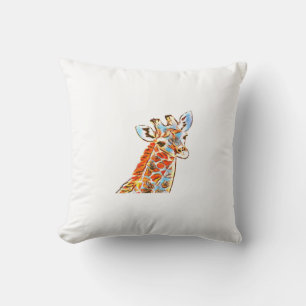 Coussin Couleur de l'oreiller à lancer de girafe