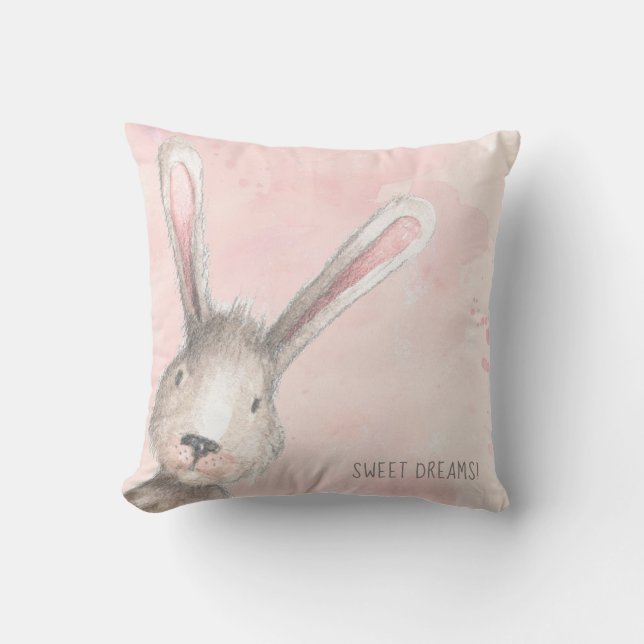 Coussin Couleur d'eau Bunny Rabbit Sweets Dreams personnal (Recto)