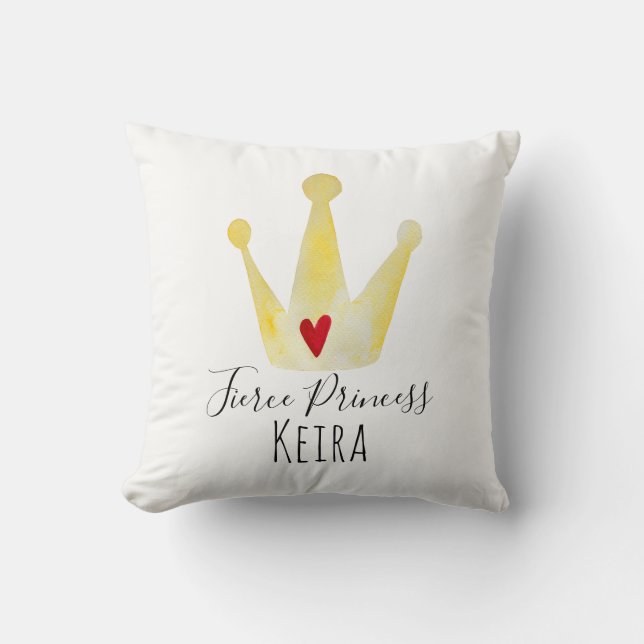 Coussin Couleur d'eau douce Crown Baby Girl Princess avec  (Recto)