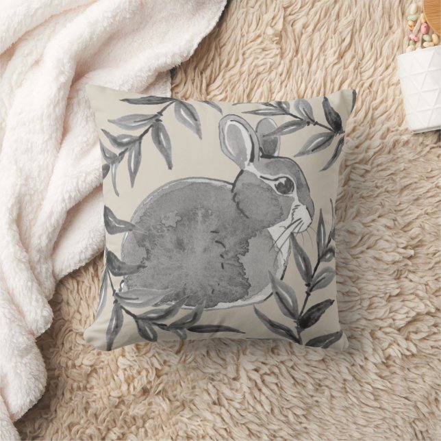 Coussin Couleur d'eau gris neutre du lapin tan naturel (Couverture)