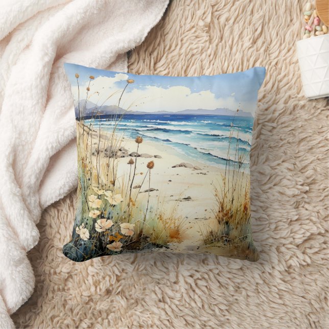Coussin Couleur d'eau Ocean Seascape (Couverture)