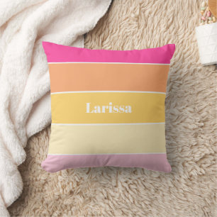 Coussin Couleur d'été couleur rose jaune personnalisé Band