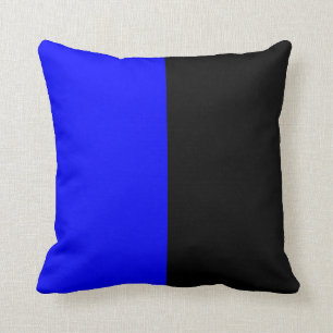 Coussin Couleur fendue noire et de bleu