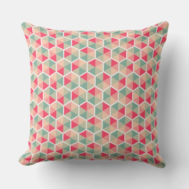 Coussin Couleur géométrique Motif d'abeilles 04 (Recto)