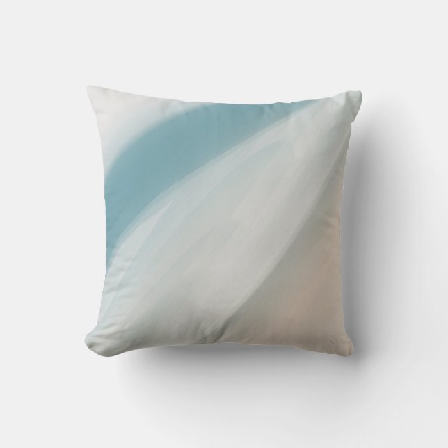 Coussin Couleur gris-bleu et beige.  (Recto)