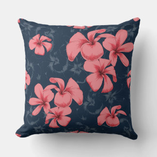 Coussin Couleur gris de l'oreiller et couleur rose fleur