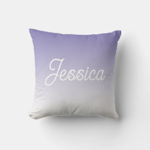 Coussin Couleur lilas clair ombrée (modifiable) et votre t