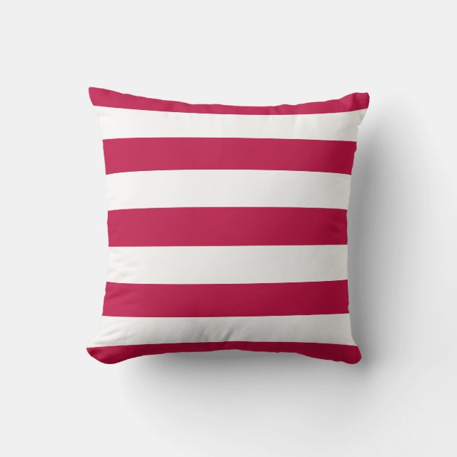 Coussin Couleur modifiable et grandes bandes blanches (Recto)