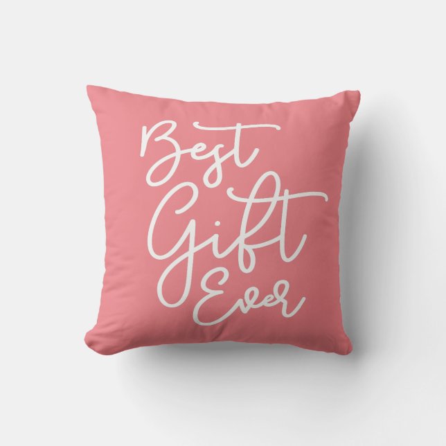 Coussin Couleur modifiable Funny Script moderne Meilleur C (Recto)