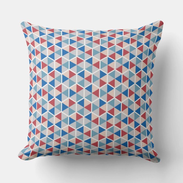 Coussin Couleur Motif d'abeilles géométriques 05 (Recto)