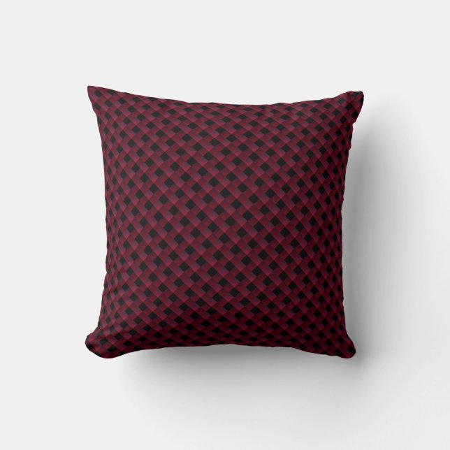 Coussin couleur noir et bordelais (Recto)