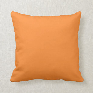 Coussin couleur orange mangue solide