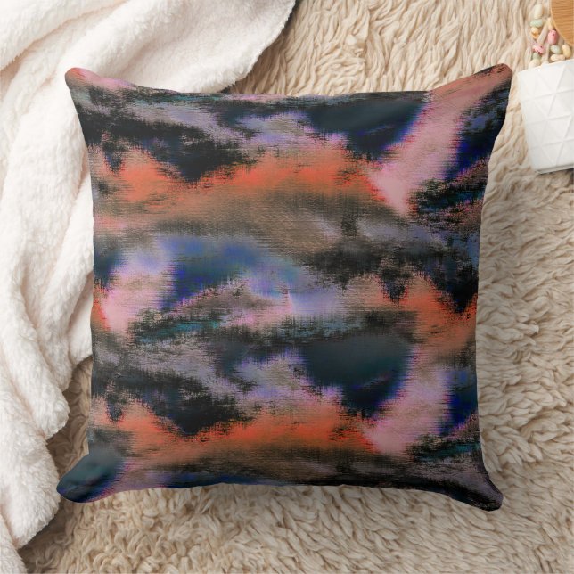 Coussin Couleur orange nuages foncés texture déversoir off (Couverture)