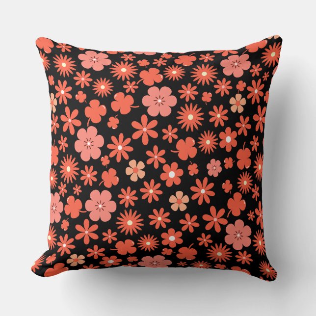 Coussin couleur pastel fleur sauvage botanique tropical no (Recto)