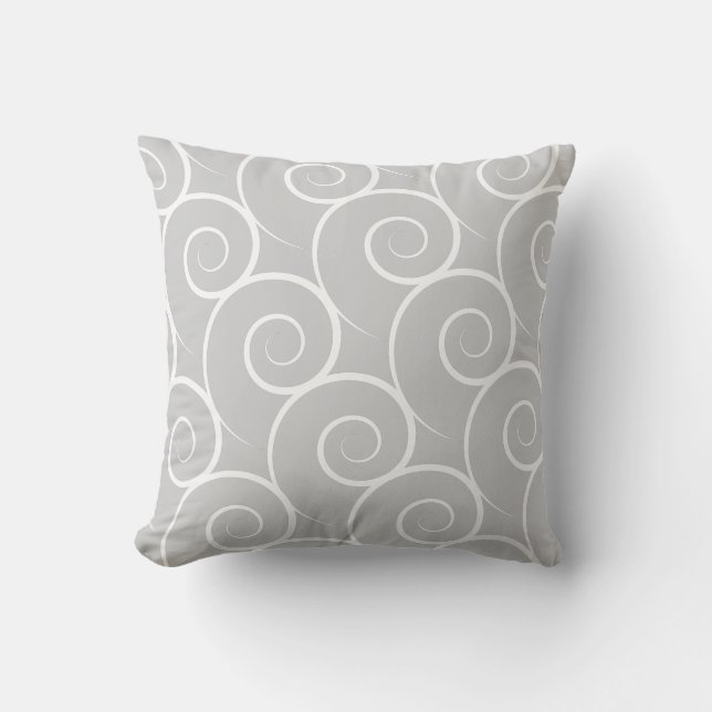 Coussin Couleur personnalisable de remous blanc (Recto)
