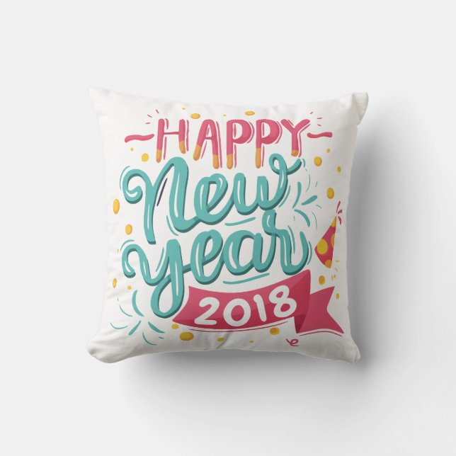 Coussin Couleur personnalisable Joyeux Oreille de Nouvel A (Recto)
