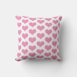 Coussin Couleur personnalisée Coeur Motifs rose blanc cade
