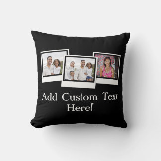 Coussin Couleur personnalisée des images instantanées 3 ph