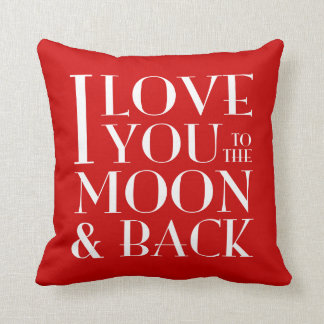 Coussin Couleur personnalisée Je t'aime à la lune & retour