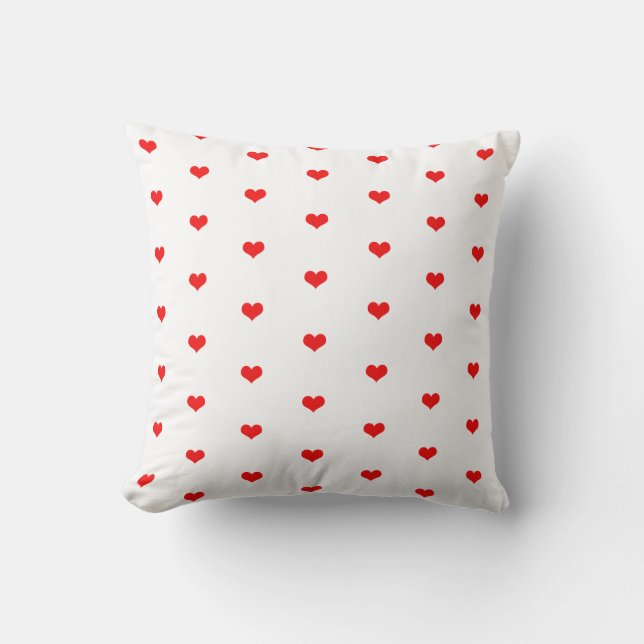 Coussin Couleur personnalisée Motif Coeur rouge (Recto)