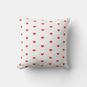 Coussin Couleur personnalisée Motif Coeur rouge