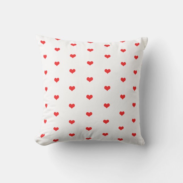 Coussin Couleur personnalisée Motif Coeur rouge (Recto)