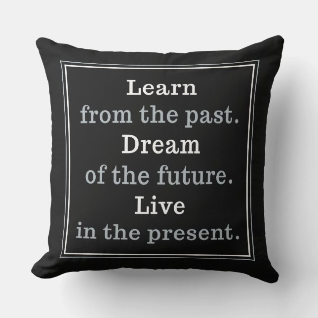 Coussin Couleur personnalisée Motivational Devis lancer de (Recto)