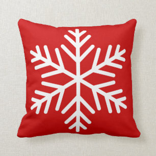 Coussin Couleur rouge ou faite sur commande de flocon de