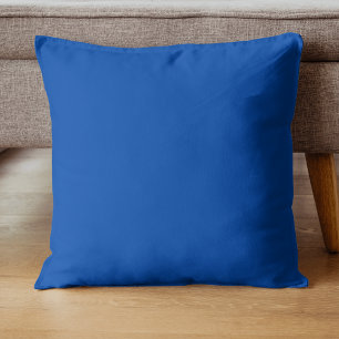 Coussin Couleur solide bleu Cobalt   Classique   Élégant