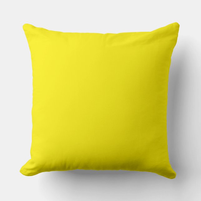 Coussin Couleur solide Citron jaune moderne citron mignon (Recto)