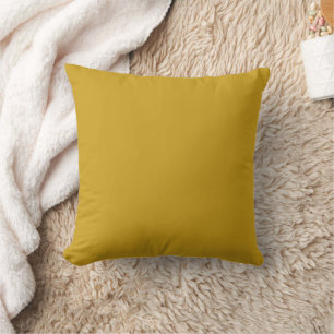 Coussin Couleur solide jaune moutarde or